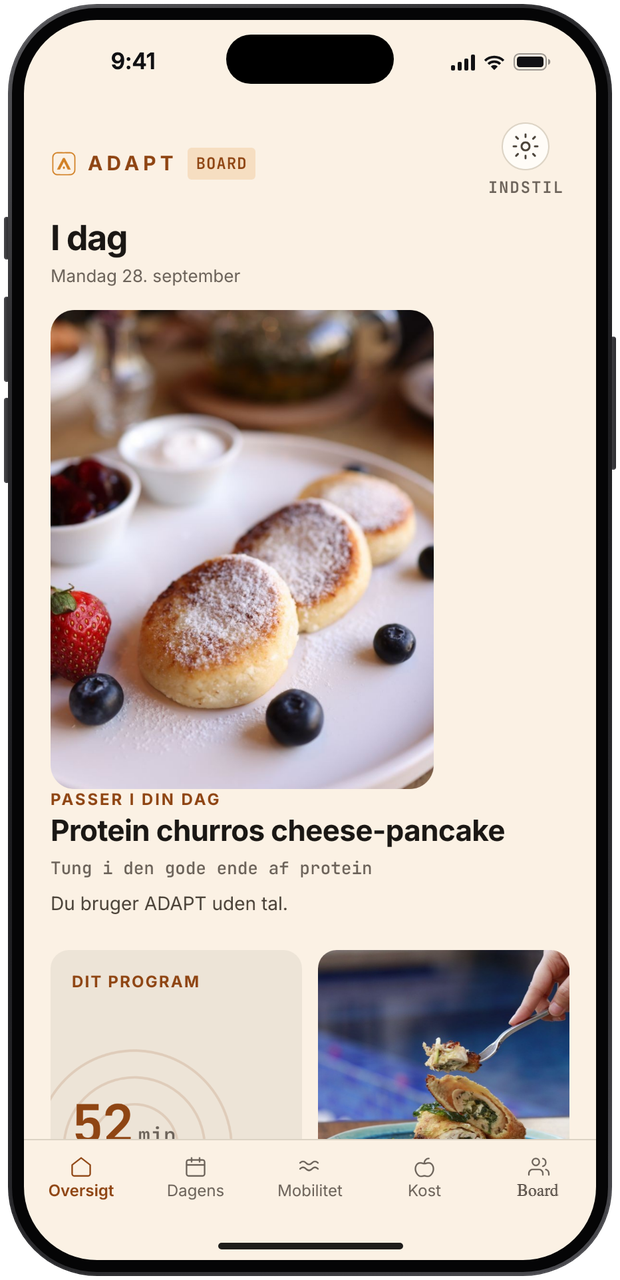 ADAPT Board: dagens ret og dit program