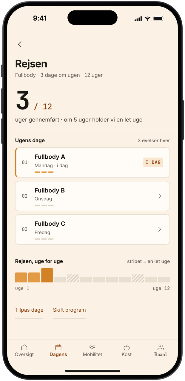 Rejsen: uge 3 af 12